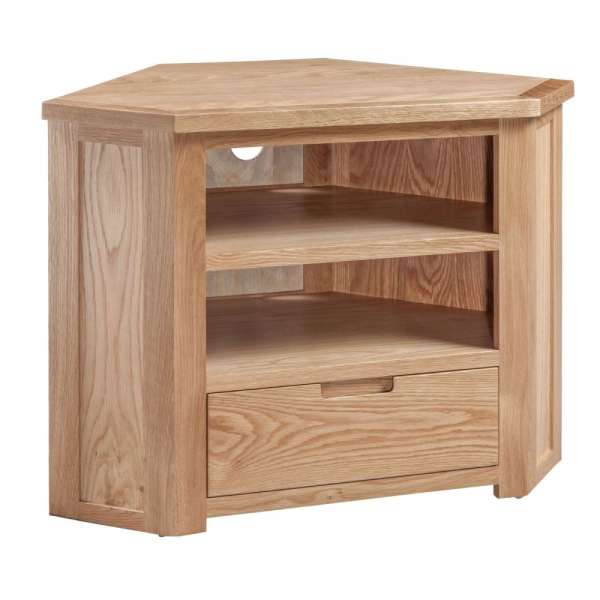 Moderna Oak Corner Television Cabinet Stand Unit - Buy Now